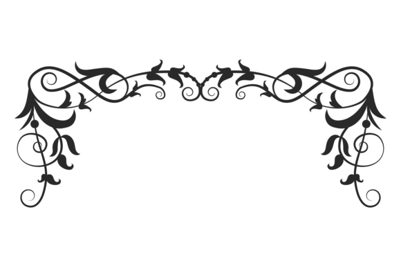 Baroque Frame. Luxury Decorative Filigre Graphics
