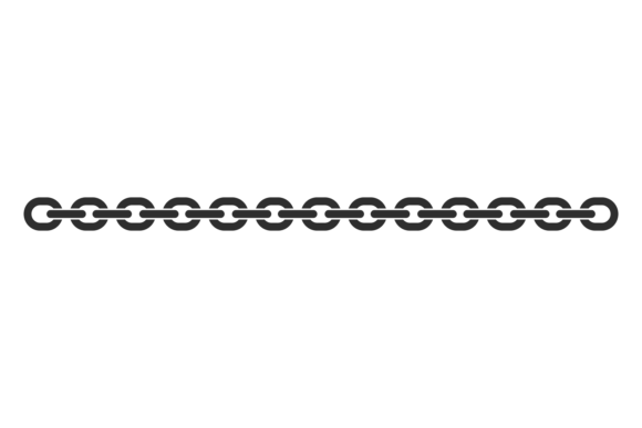 Black Linked Chain Element