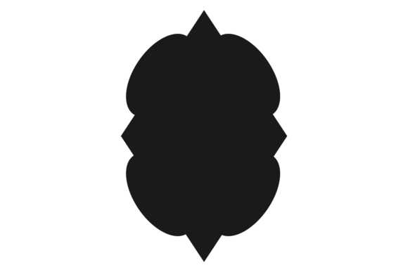 Blank Product Label. Decorative Black Shape for Modern Graphics