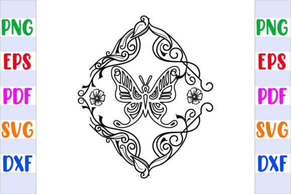 Butterfly Vector Decorative Line Style Graphics
