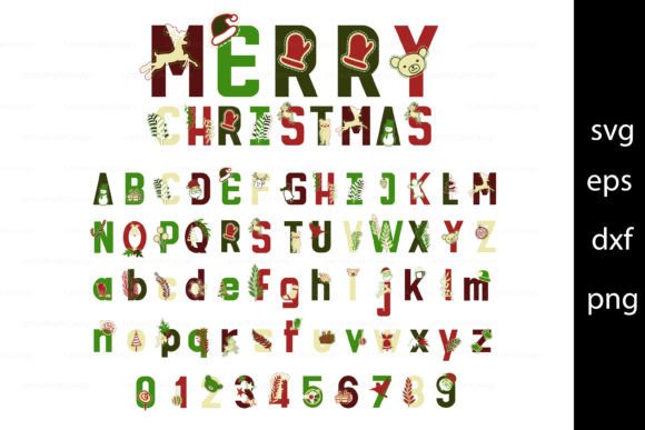 Christmas Alphabet Graphics for Seasonal Publishing