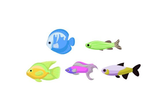 Decorative Fish Graphics for Branding and Marketing