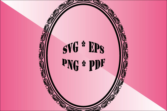 Decorative Frame Ornamental Oval Vector Graphics
