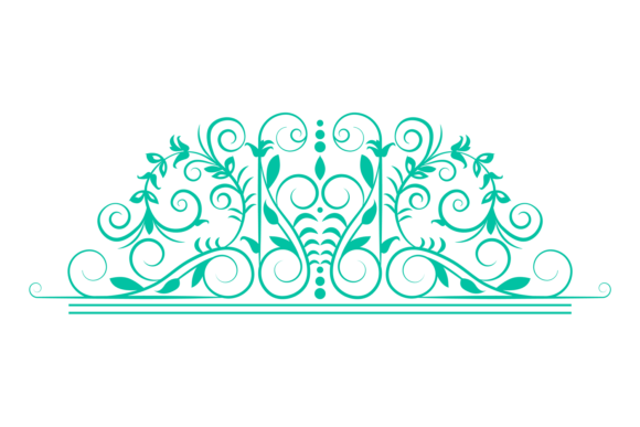 Decorative Header. Retro Filigree Swirl Graphics
