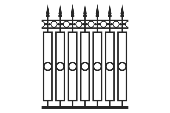 Decorative Metal Fence Graphics for Digital Sellers