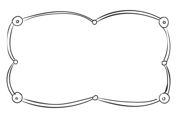Decorative Round Shape Frame Doodle Lin Graphics