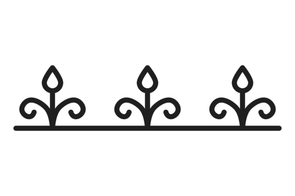 Decorative Vintage Border in Metal Forge