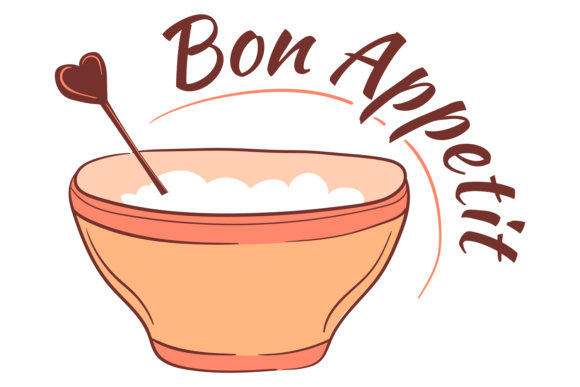 Enjoy Your Meal Decorative French Letter Graphics