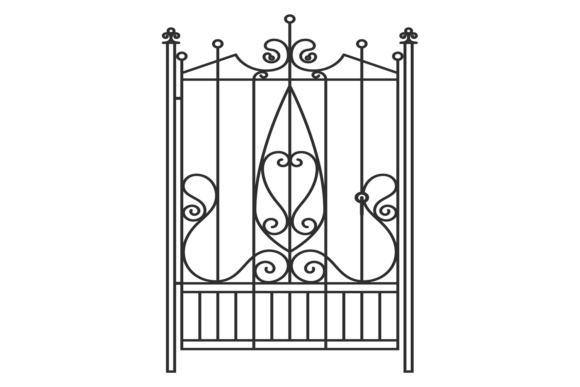 Forged Iron Gate Graphics & Illustrations