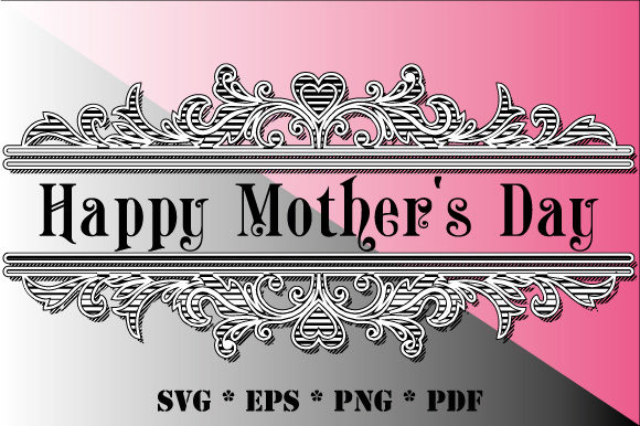 Happy Mother s Day Black White Decorative Graphics