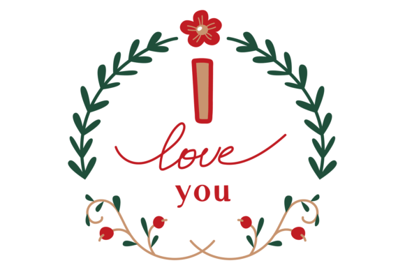 I Love You Decorative Element for Graphics and Illustrations