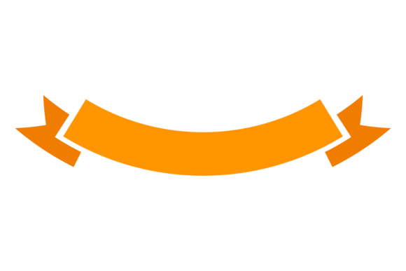 Orange Ribbon Flag for Modern Branding