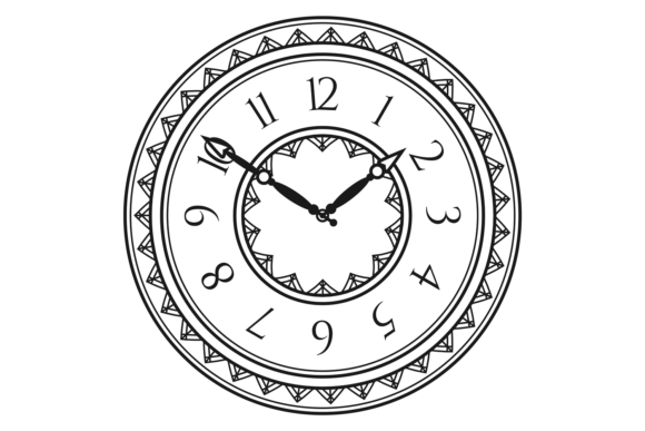 Retro Decorative Clock Graphics & Illustrations