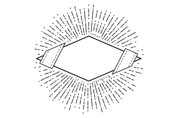 Retro Stamp Graphic for Editorial Design