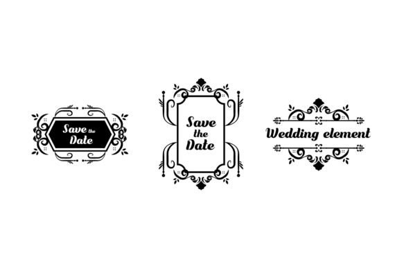 Vintage Wedding Frame Graphics for Timeless Design